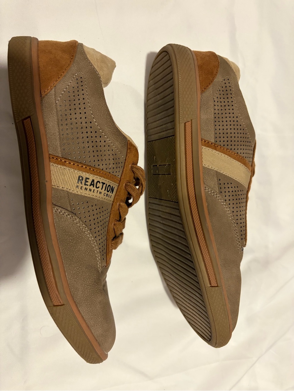 Reaction Kenneth Cole Tan and Brown Kids' Suede Sneakers